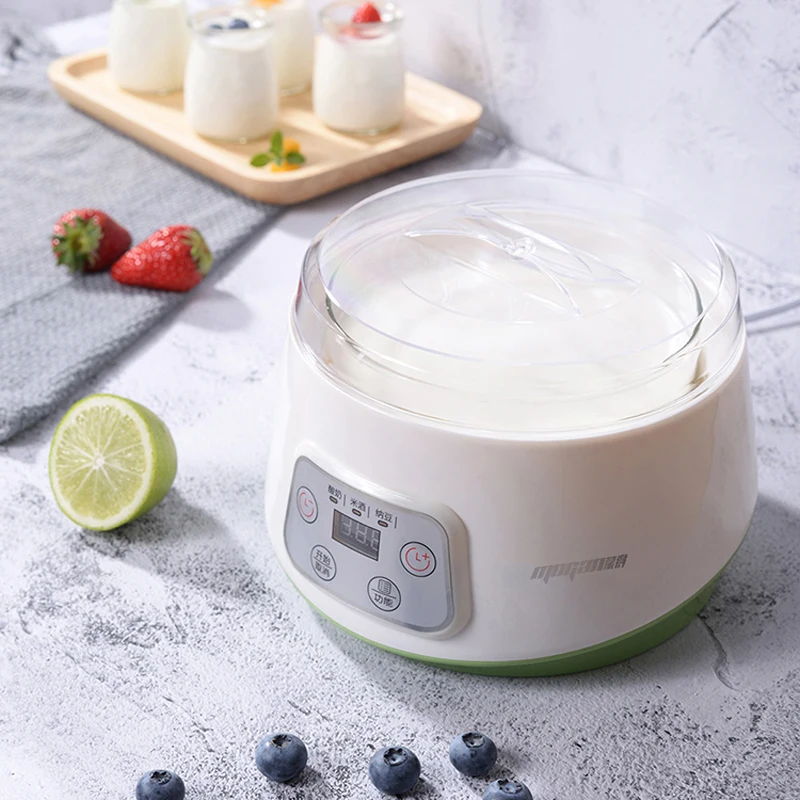 Automatic Yogurt Machine Constant Temperature Fermentation Rice Wine Machine Natto Machine Glass Liner 3 in 1 Yogurt Maker 1.3L