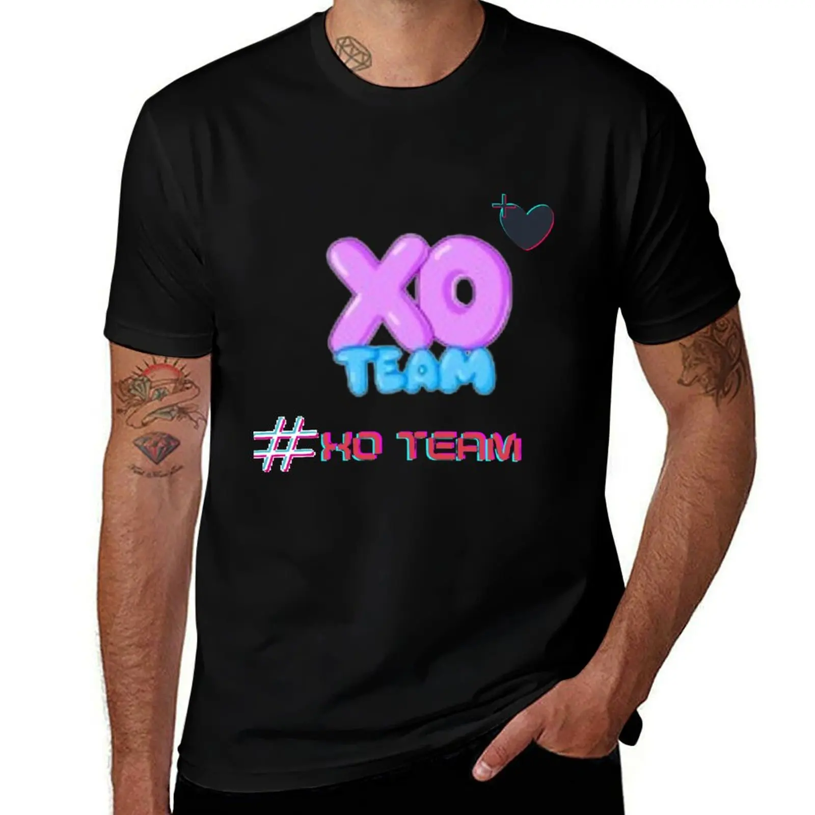 

XoTeam T-shirt stikcers T-Shirt man t shirts cotton black cotton t-shirt plain for man package