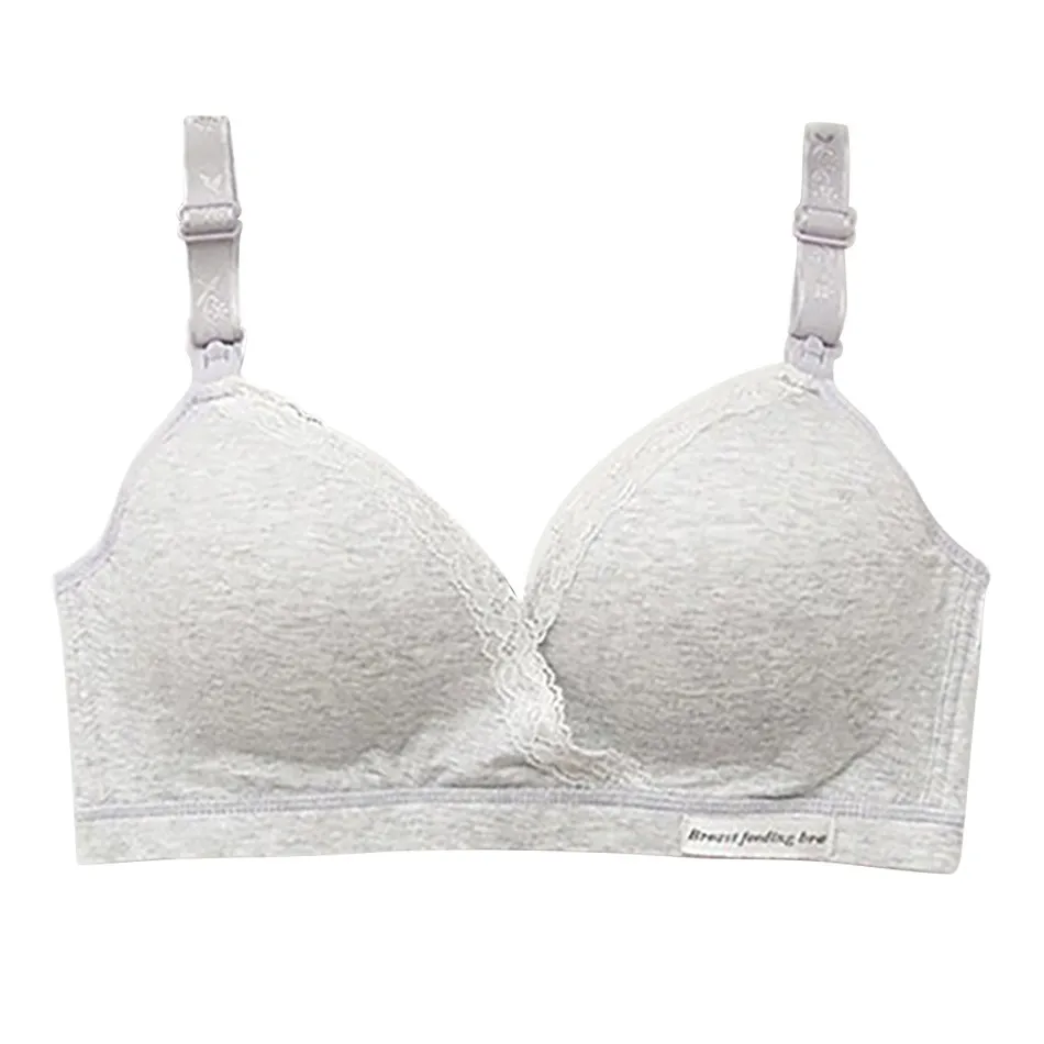 

Pregnant Women's Bras Light Breathable Without Steel Ring On The Open Button Design Can Feed The Postpartum Bras