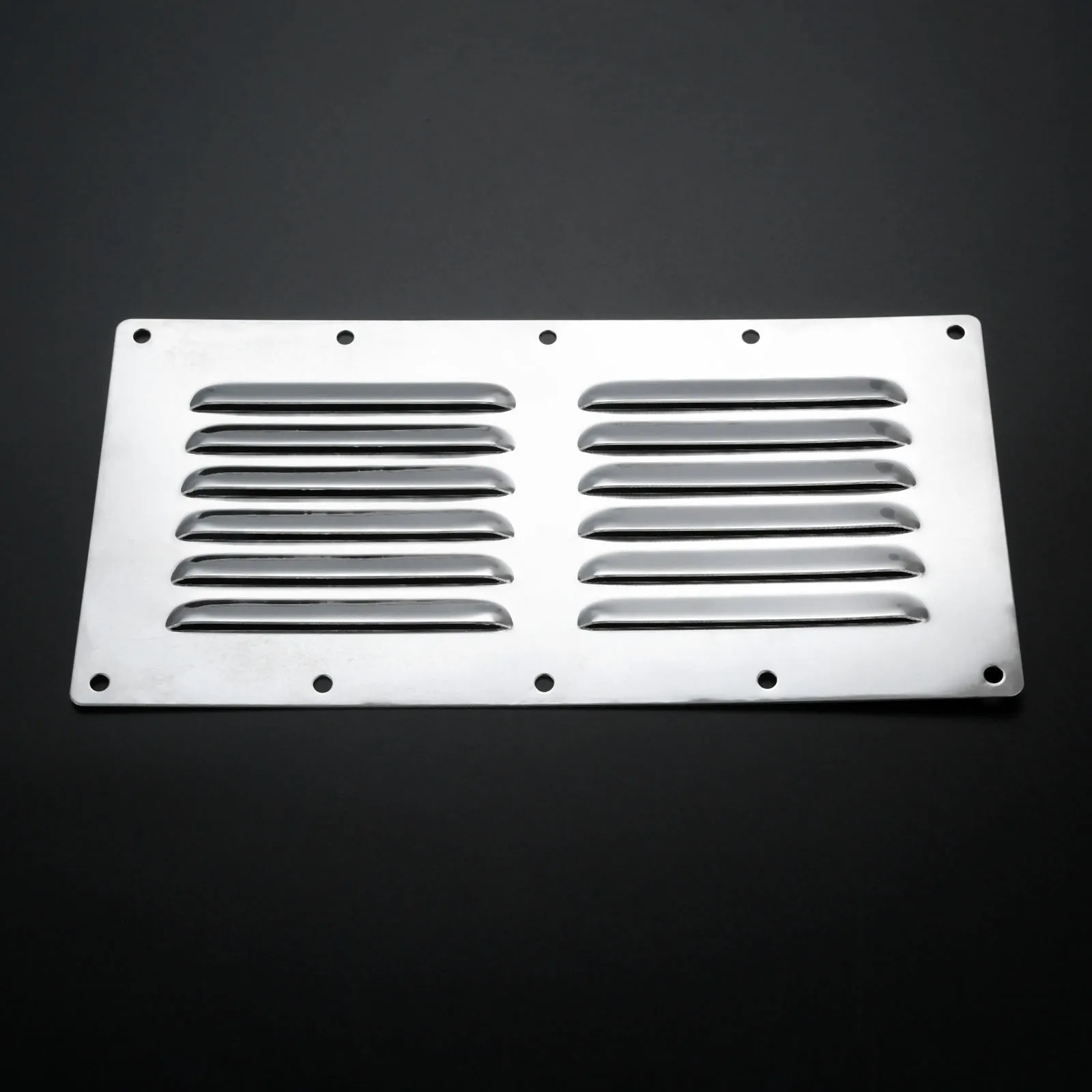 230mm*115mm Marine Square Air Vent Grille Metal Wall Ventilation Boats Stainless Steel Vertical Rectangular Louvered Vent Cover