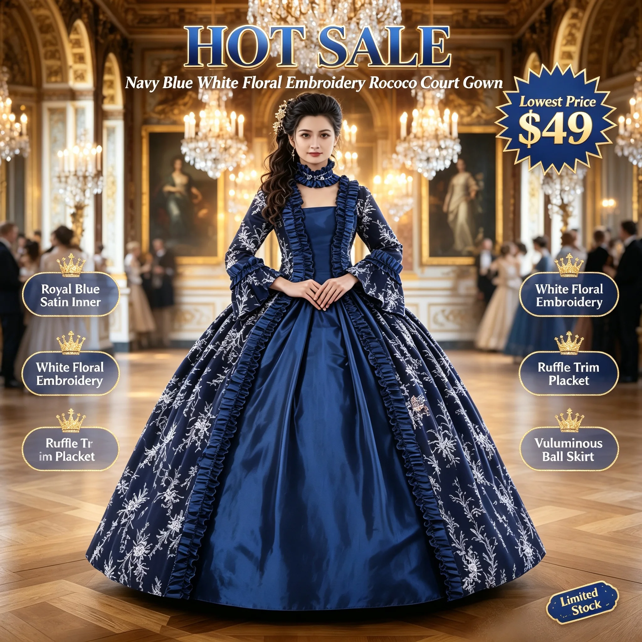 blue-marie-antoinette-dress-medieval-flare-sleeve-victorian-party-formal-gown-renaissance-gothic-floral-robe-gown