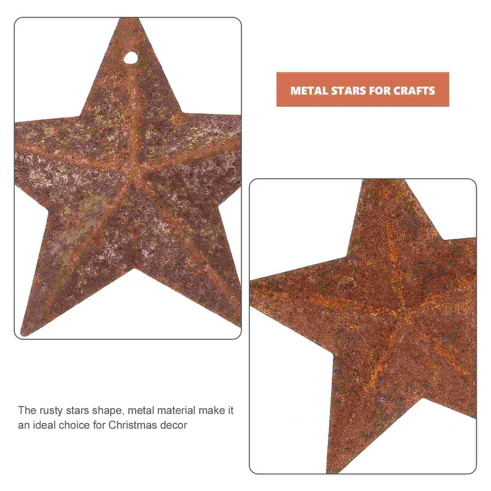 50pcs Metal Rusty Stars Hanging Star Pendants Rustic Stars Crafts Christmas Vintage Home Door party rusty stars decor