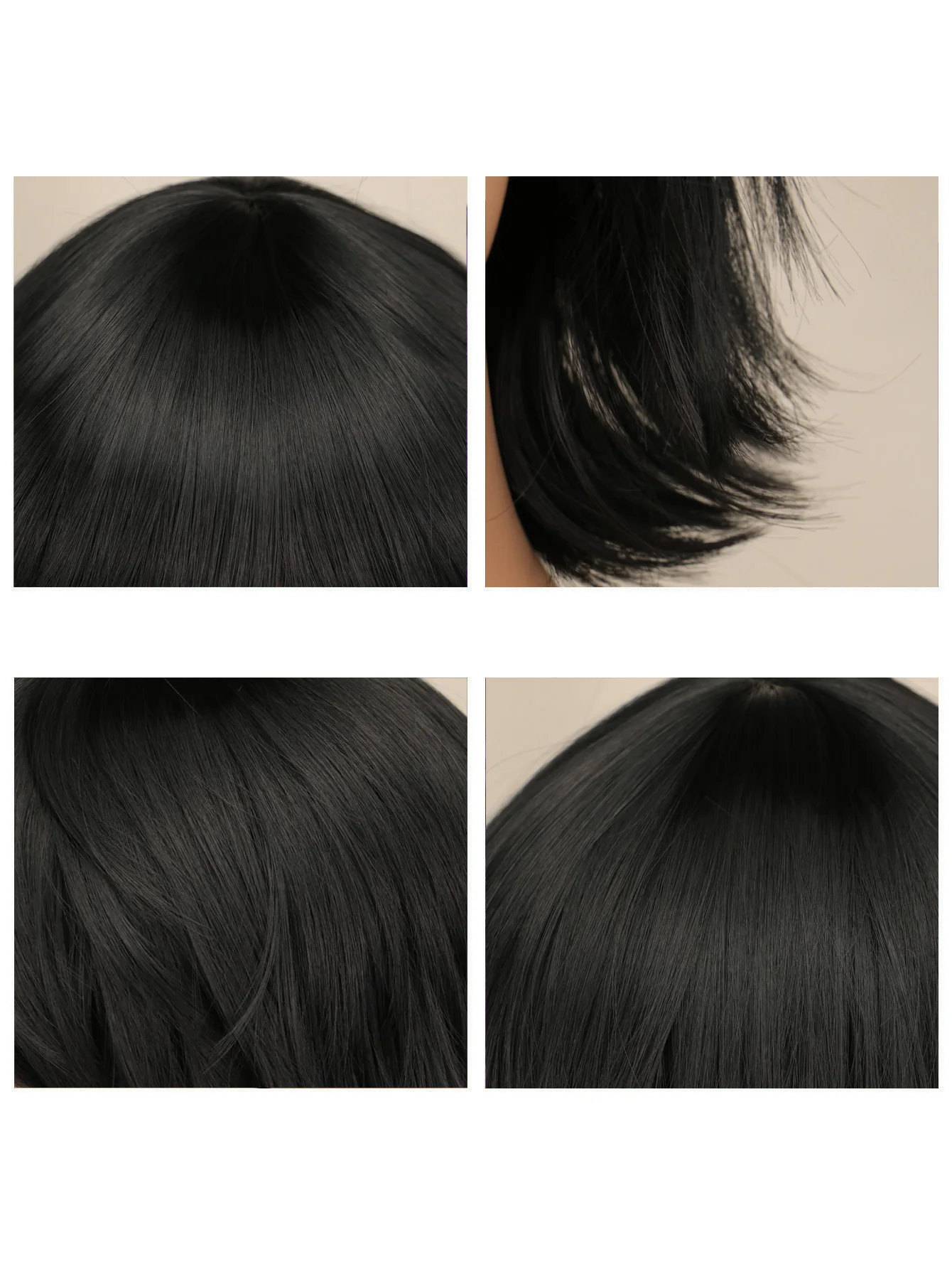 Peruki cosplay anime, krótkie, czarne, na Halloween, Boże Narodzenie, imprezy kostiumowe, krótkie peruki damskie, czarne peruki męskie, peruki dla chłopców i mężczyzn.