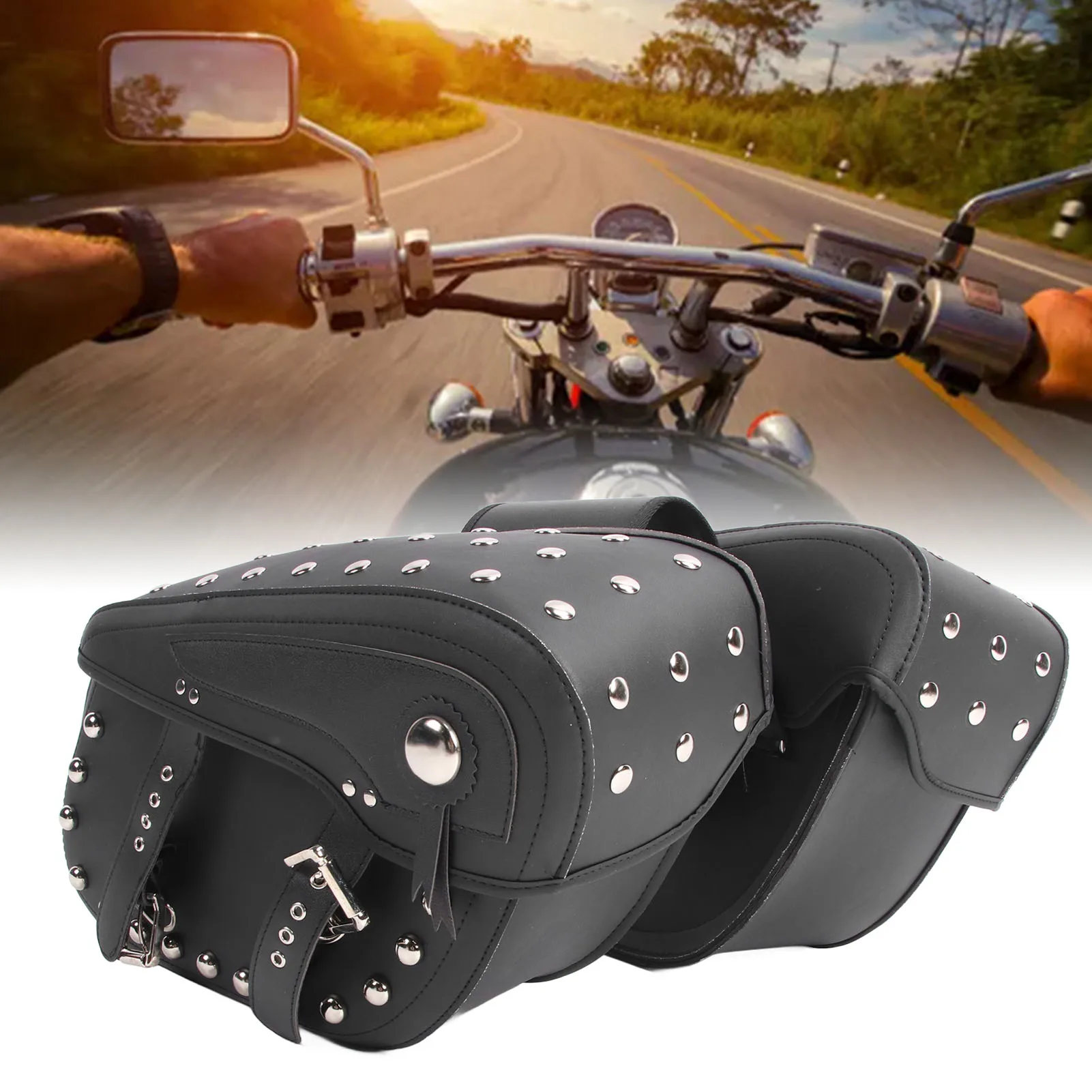 

2Pcs Motorcycle Saddlebag – Lightweight, Versatile, Stylish Look, Side Luggage Bag for Motorbike, Practical Storage Accessory