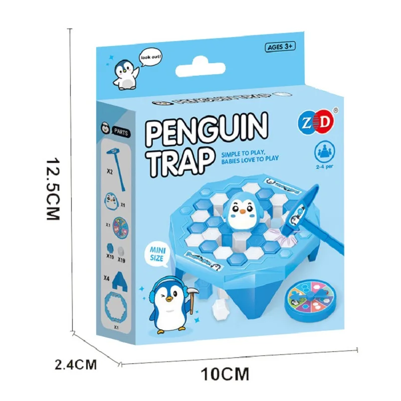 

Super mini Penguin knocks ice breaker - Children's puzzle toy building blocks knock Penguin game - Trumpet