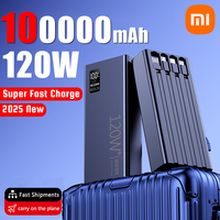 Xiaomi Hot 120W High Capacity Power Bank 100000mAh Fast Charging Powerbank Portable Battery Charger For iPhone  Samsung Huawei