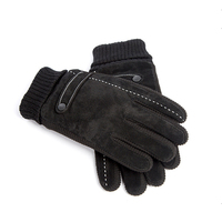 Winter Gloves for Men PU Leather Gloves Warm Windproof Touch Screen Gloves Non-slip Outdoor Cycling Driving Motorcycle Gloves