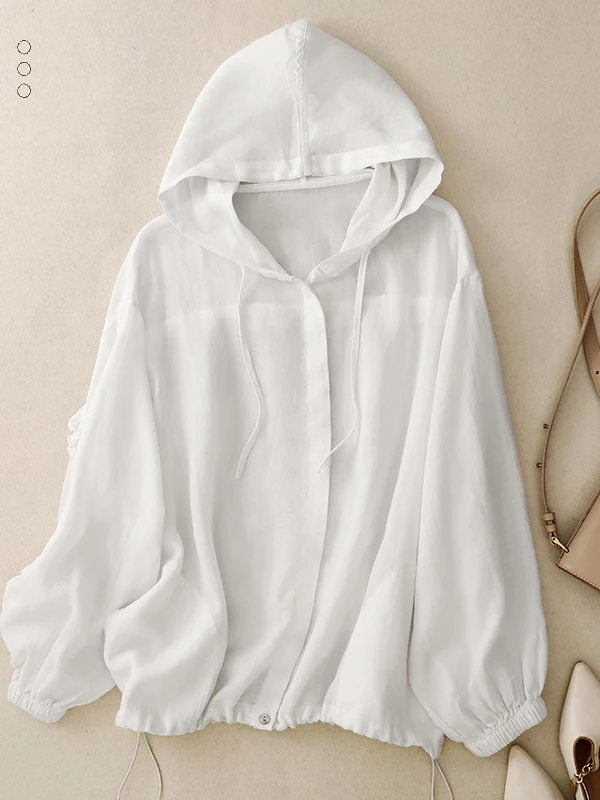 

Уникальная красивая женская куртка большого размера, весенне-летняя повседневная свободная верхняя одежда с капюшоном, на одной пуговице, с длинными рукавами, защита от солнца...