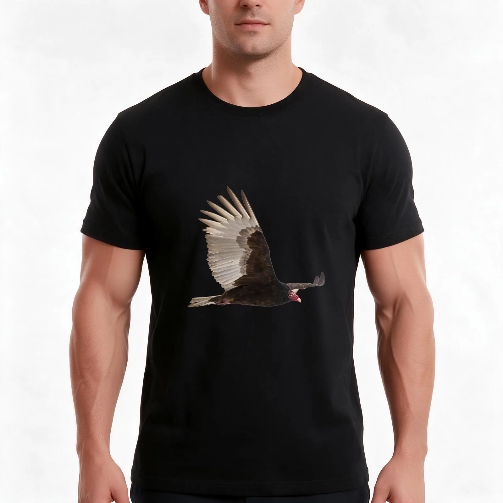 Isolated Turkey Vulture 2014-1 T-Shirt Summer Casual Cotton Tee Oversized Streetwear Tops Vintage Graphic Print 100% Cotton