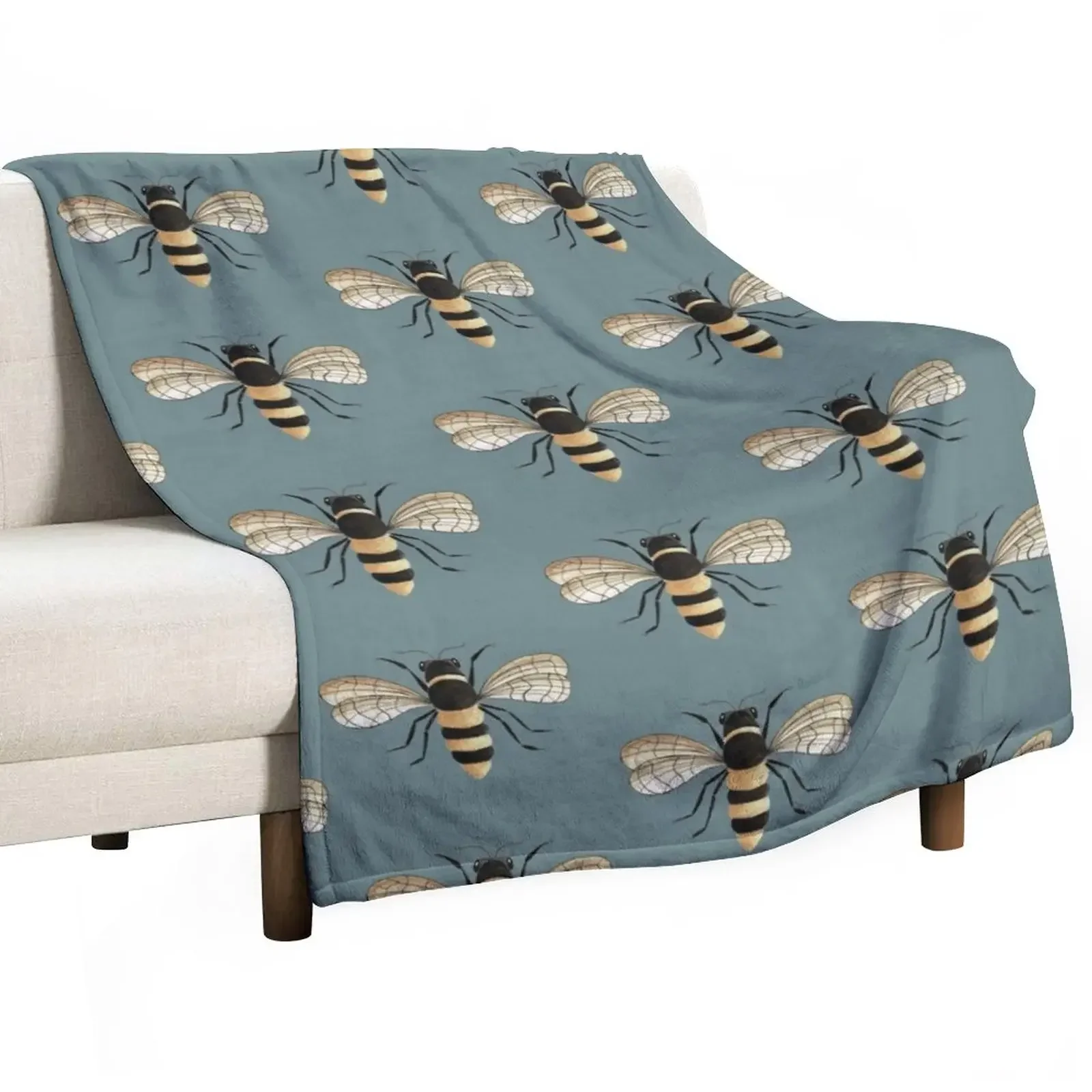 

Gold Bee Throw Blanket Summer Heavy Blankets