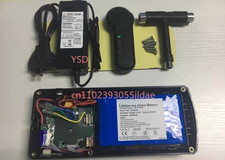 

Wireless Remote Control 4-Wheel Electric Skateboard Conversion Kit – Includes Controller, Battery Case & Remote