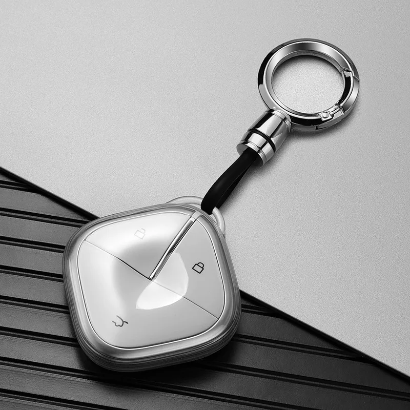 TPU Car Key Case Shell Soft Remote Cover Protector for SGMW Wuling BINGO Airev Baojun Kiwi EV Hongguang MINI EV Air EV 2023 2022 #2