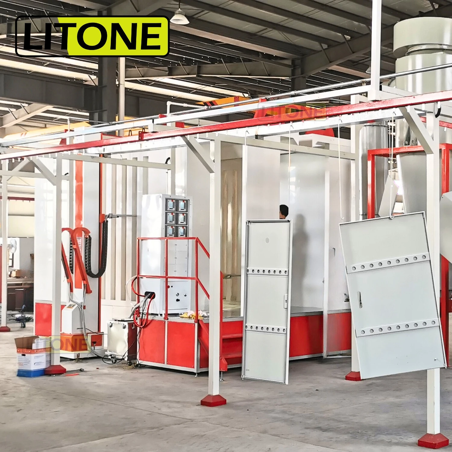 Large Workpiece Polishing And Mobile Collapsible Retractable Powder Coating Spray Painting Booth