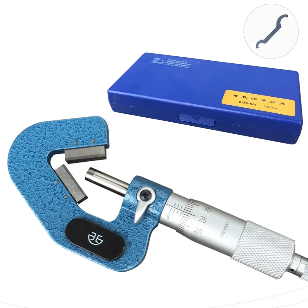 2026//1-15MM Digital 3 Odd fluted micrometer IP65 V-anvil Measure Outer tap top diameter of tap reamer industrial grade scre