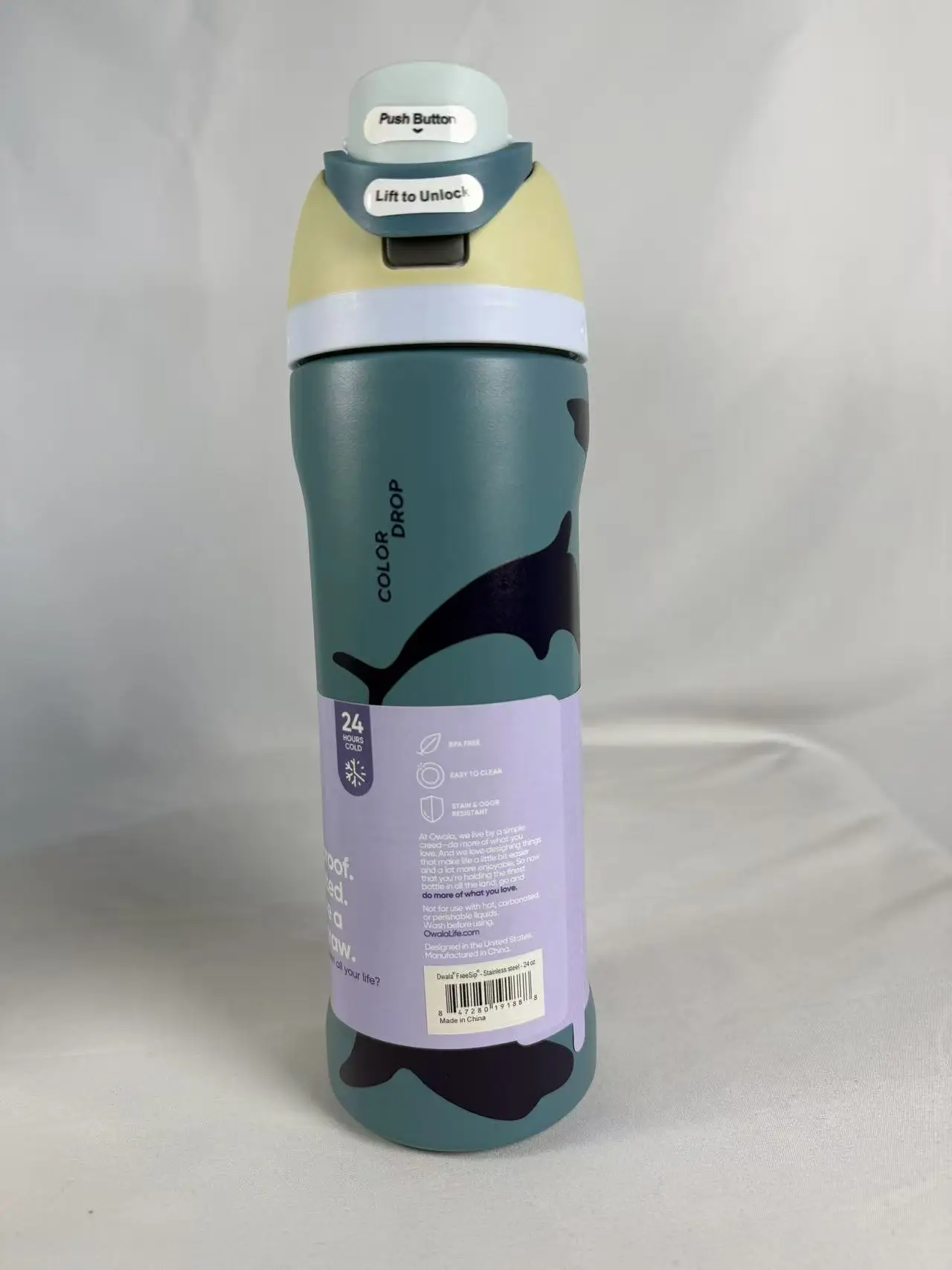 Botella de agua aislada de 32 oz/24 oz con tapa doble, infusor de frutas | 24 horas calientes/frío | jarra de gimnasio, a prueba de fugas, sin BPA