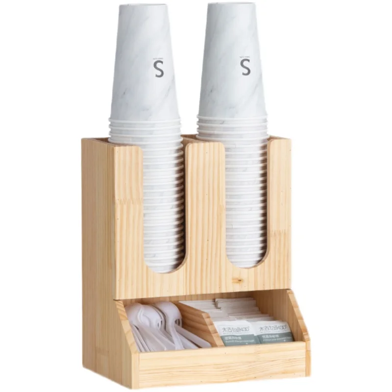 Plastic Paper Cup Organizer  Curved Edge Cup Dispenser for Restaurants Multi-Slot Coffee Bar Storage Rack