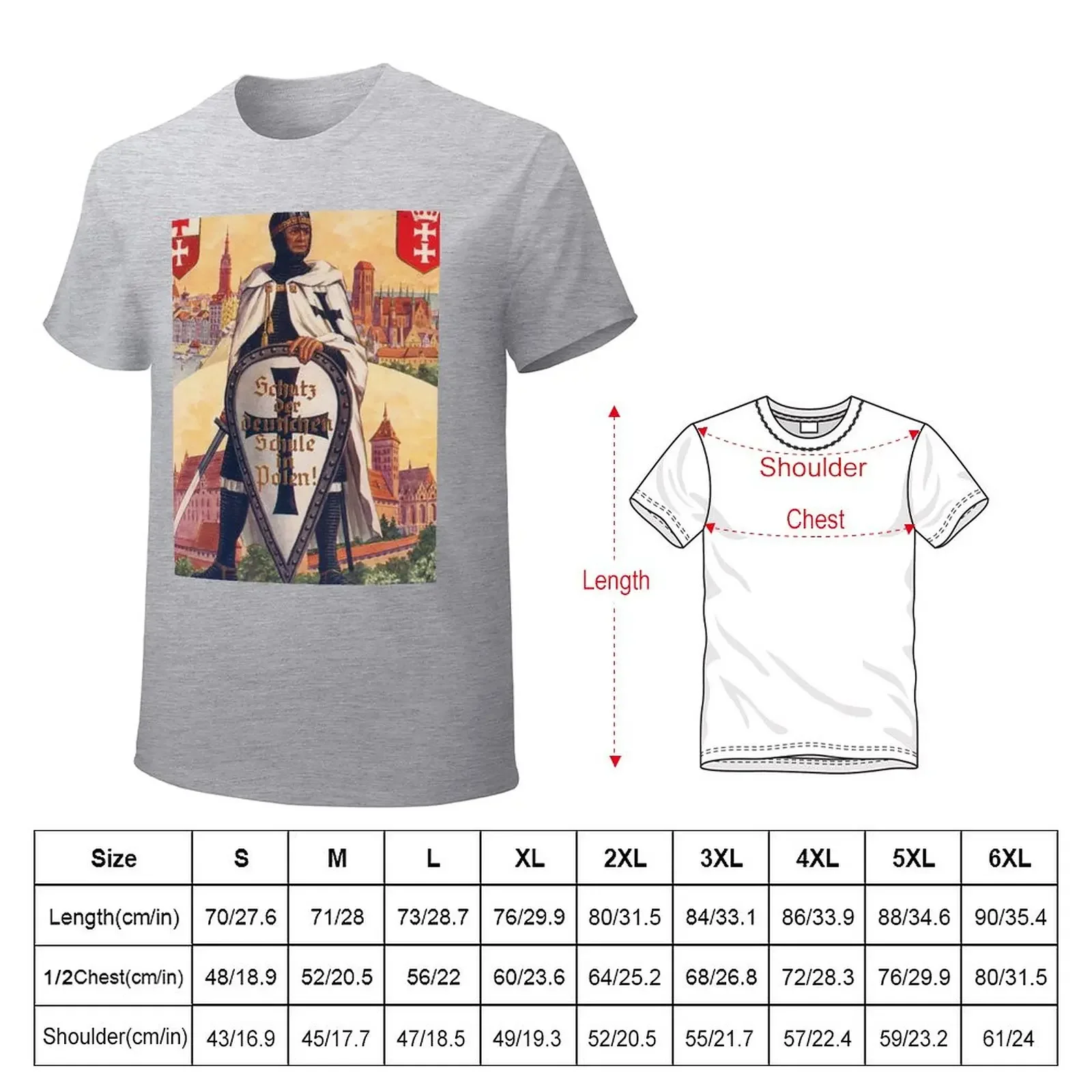 Danzig, Elbing, Marienburg..Teutonic Knight T-Shirt customizeds new edition mens white t shirts