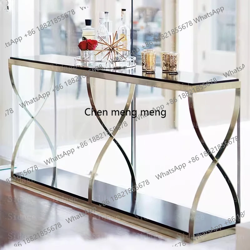 

American rural simple light luxury living room sofa back table entrance cabinet