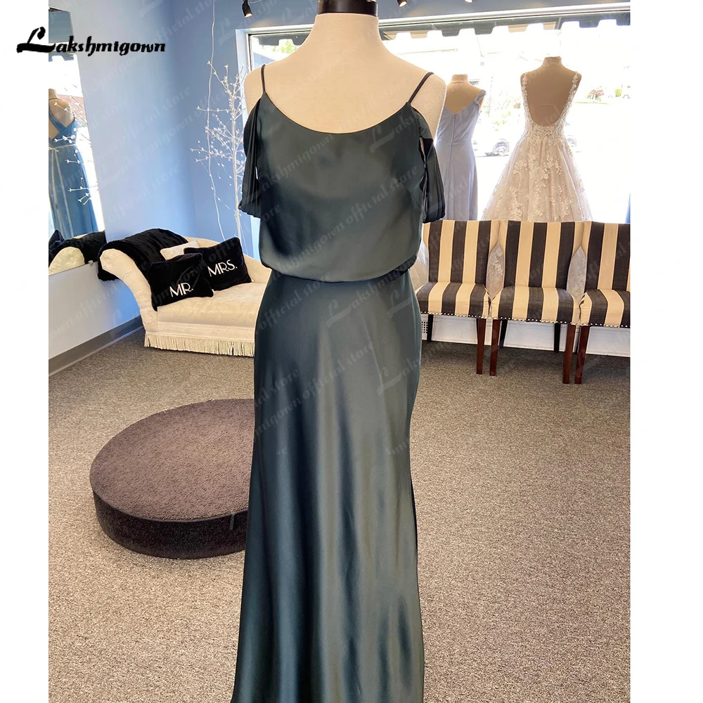 Lakshmigown Elegant Spaghetti Straps Mother of the Bride Dresses Scoop Neck Floor-Length Women Banquet Prom Party Dress