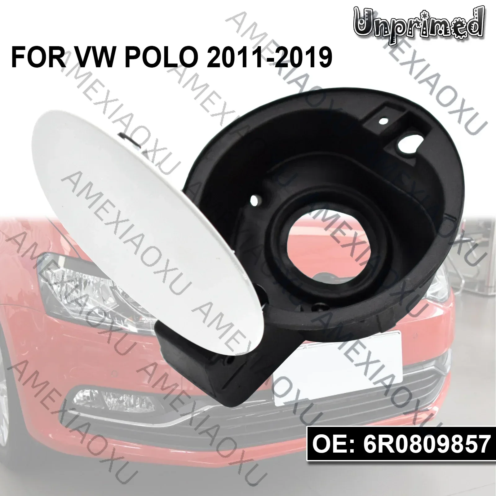 Unprimed Fuel Tank Filler Lid Gas Cover Diesel Flap Cap For VW Polo 2011 - 2019 6R0809857 Car Accessories Styling 2015 14 15 16