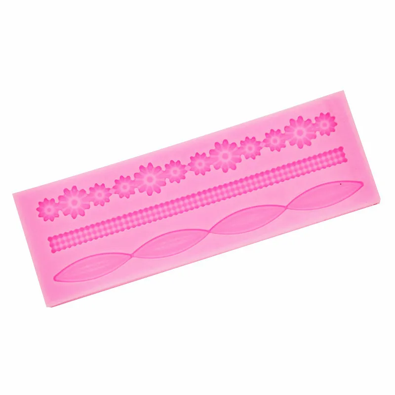 Lace Wave Shape Surrounding Border Decorations Mold Fondant Chocolate Cake Mould Epoxy Baking Accessories 15-592