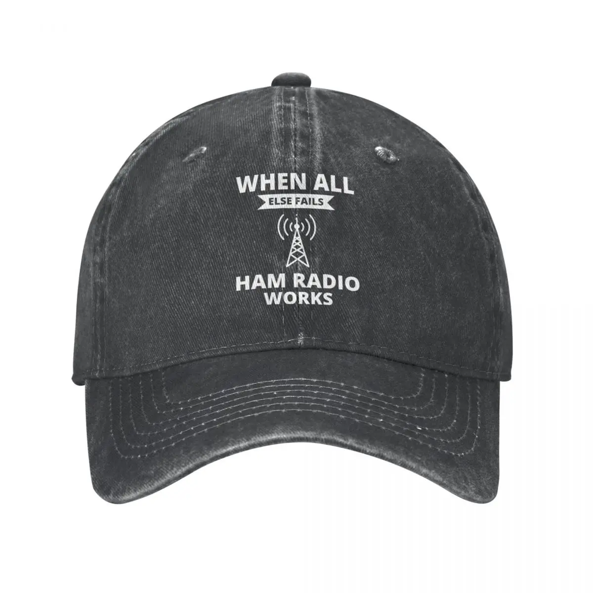 Licensed Amateur Ham Radio Operator Unisex Style Baseball Caps Wireless Distressed Cotton Caps Hat Outdoor Activities Headwear