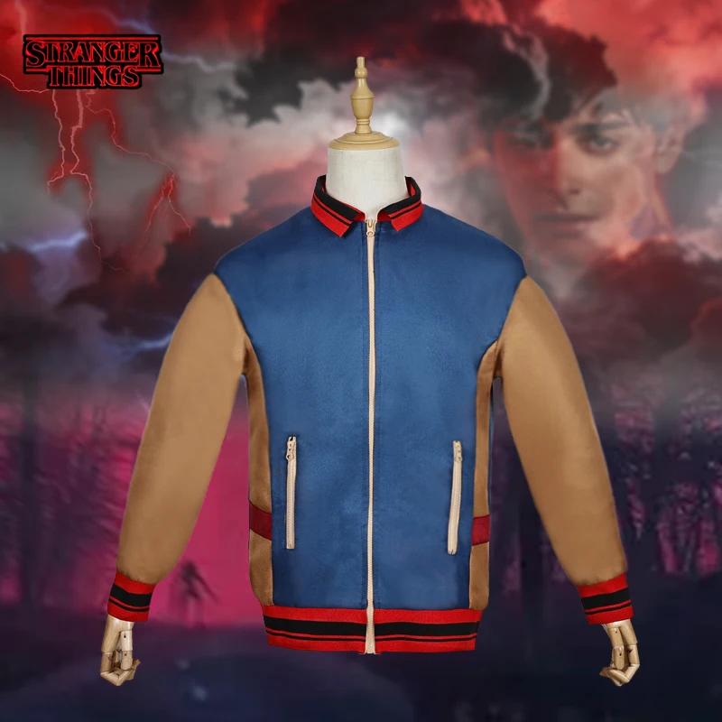 Film Will Byers Cosplay Jacke Kostüm Stranger Roleplay Herren Erwachsenen Mantel Oberbekleidung für Halloween Karneval Party Verkleidung