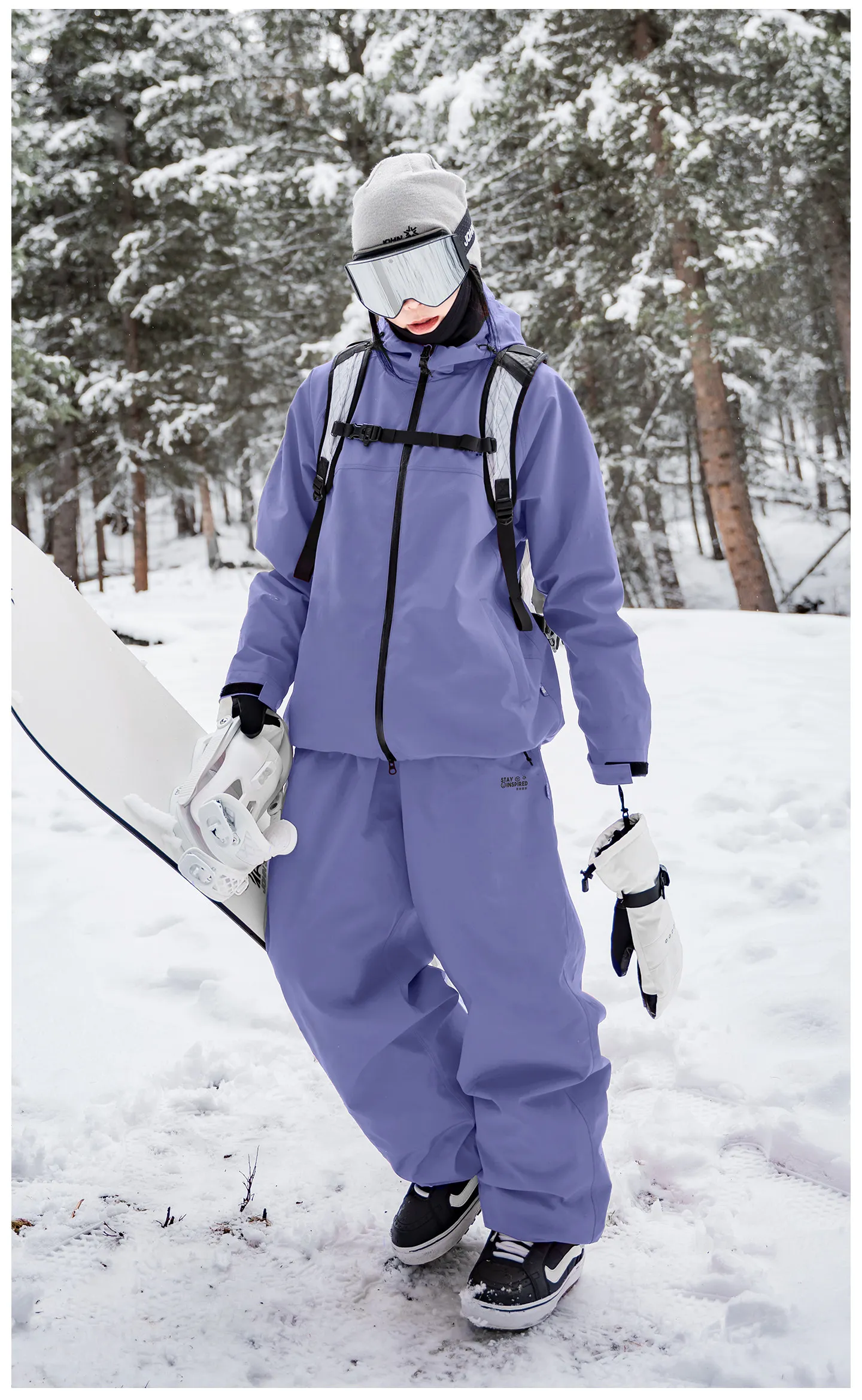 John Snow 2025 Neuer Ski-Anzug für Paare, Einzel- und Doppelmodell, locker geschnitten, wasserdicht, wärmeisolierend, Skihose und Skijacke – Detail 34