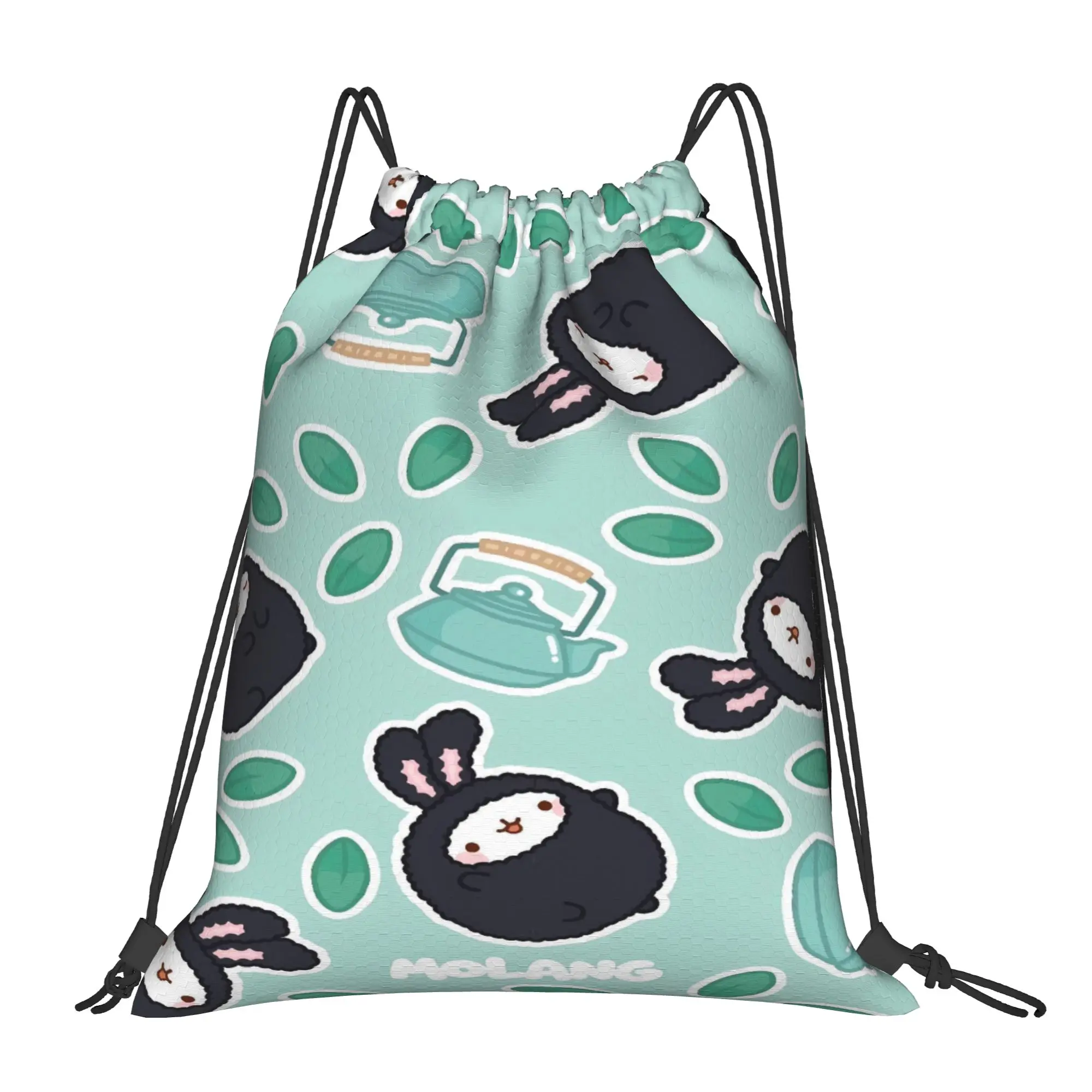 Molang Cartoon Backpacks  Foldable Minimalist Travel Custom Sackpack String Bags