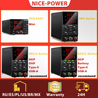 30V 10A 300W Adjustable DC Lab Power Supply OCP Type-C USB-A Charging Port OVP/Battery Voltage Stabilizer for Phone Repair