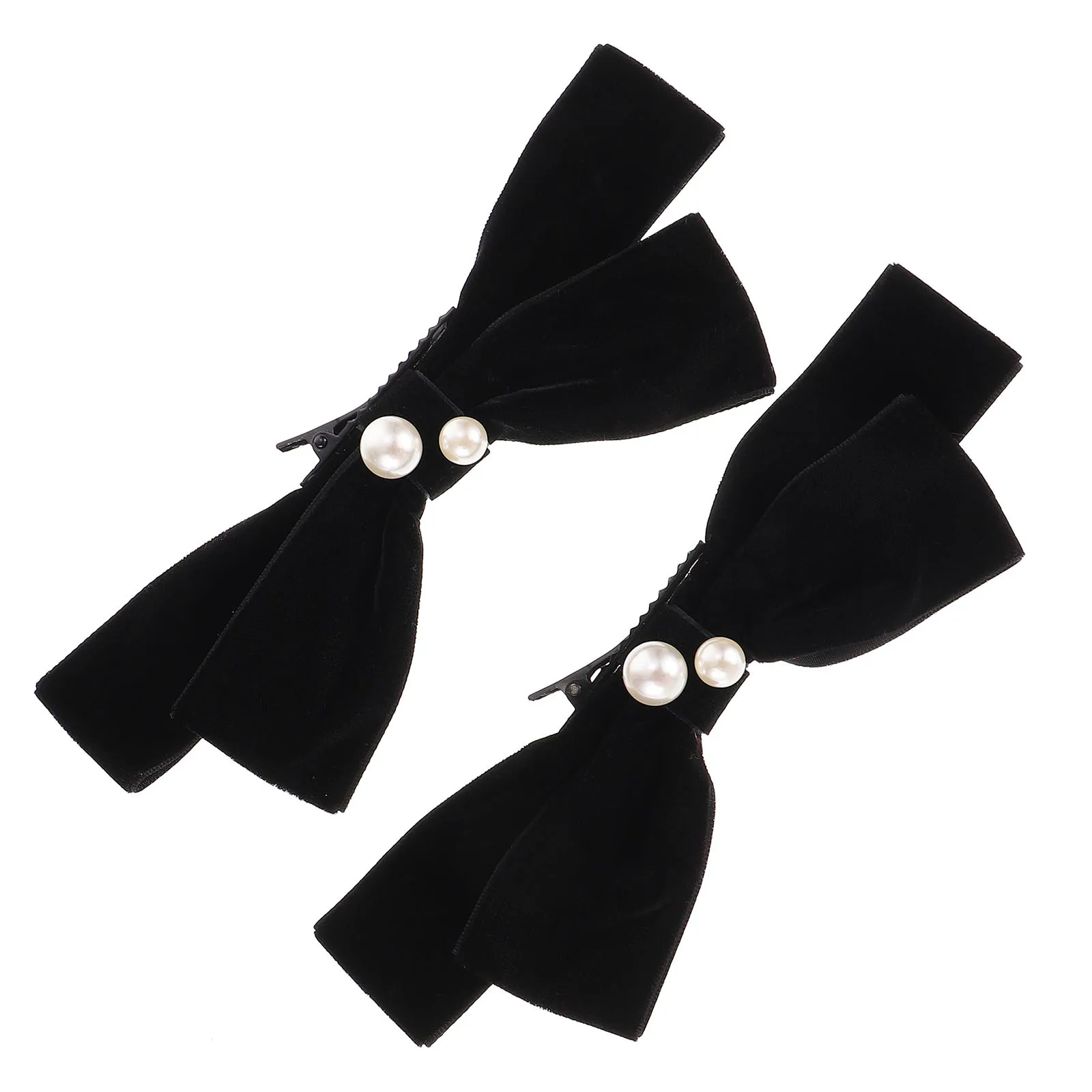 2 قطعة مقاطع الشعر القوس الكبير خمر القطيفة المشابك الشعر النساء اكسسوارات أنيقة للحياة اليومية مأدبة الزفاف