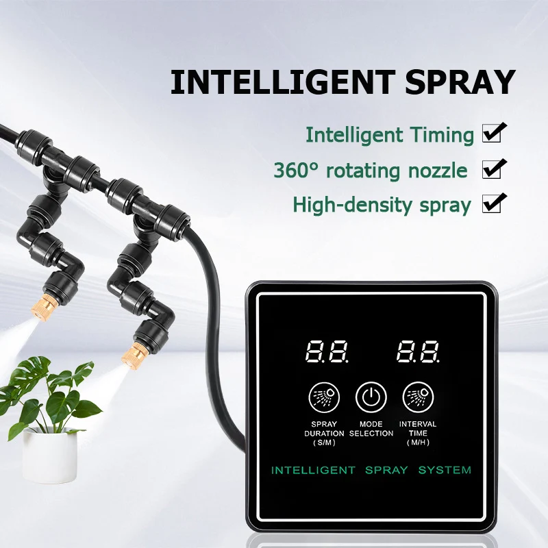 Automatic Watering System Touch Screen Smart Reptile Atomizer Electronic Timer Rainforest Spray System Control Kit Automatic Fog