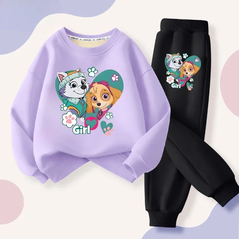 باو باترول مجموعات الأطفال الربيع والخريف ملابس مطبوعة الفتيات الاطفال الفتيان بلوزات + السراويل الدعاوى موضة هوديي مجموعة #1