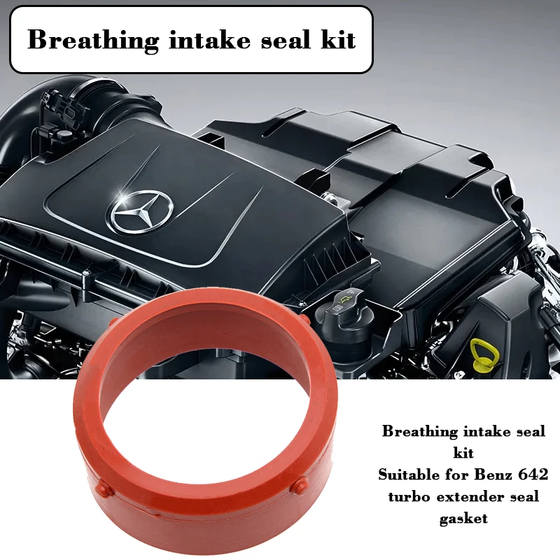 

1pc Car Turbo Breather Intake Seal Kit Red Auto Turbos Sealing Gasket For Mercedes Benz OEMA6420940080 Car Accessories