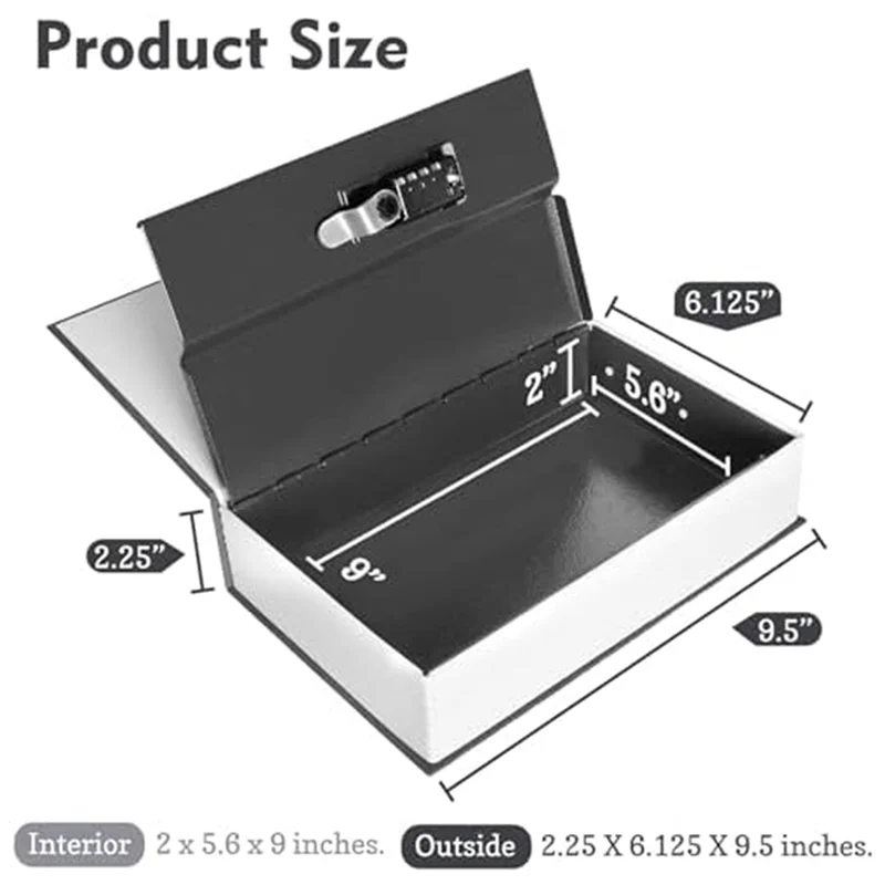 Декоративный книжный сейф с замком для ключей, винтажный искусственный книжный сейф для украшения, секретная книга Diversion, Durable-ABJU