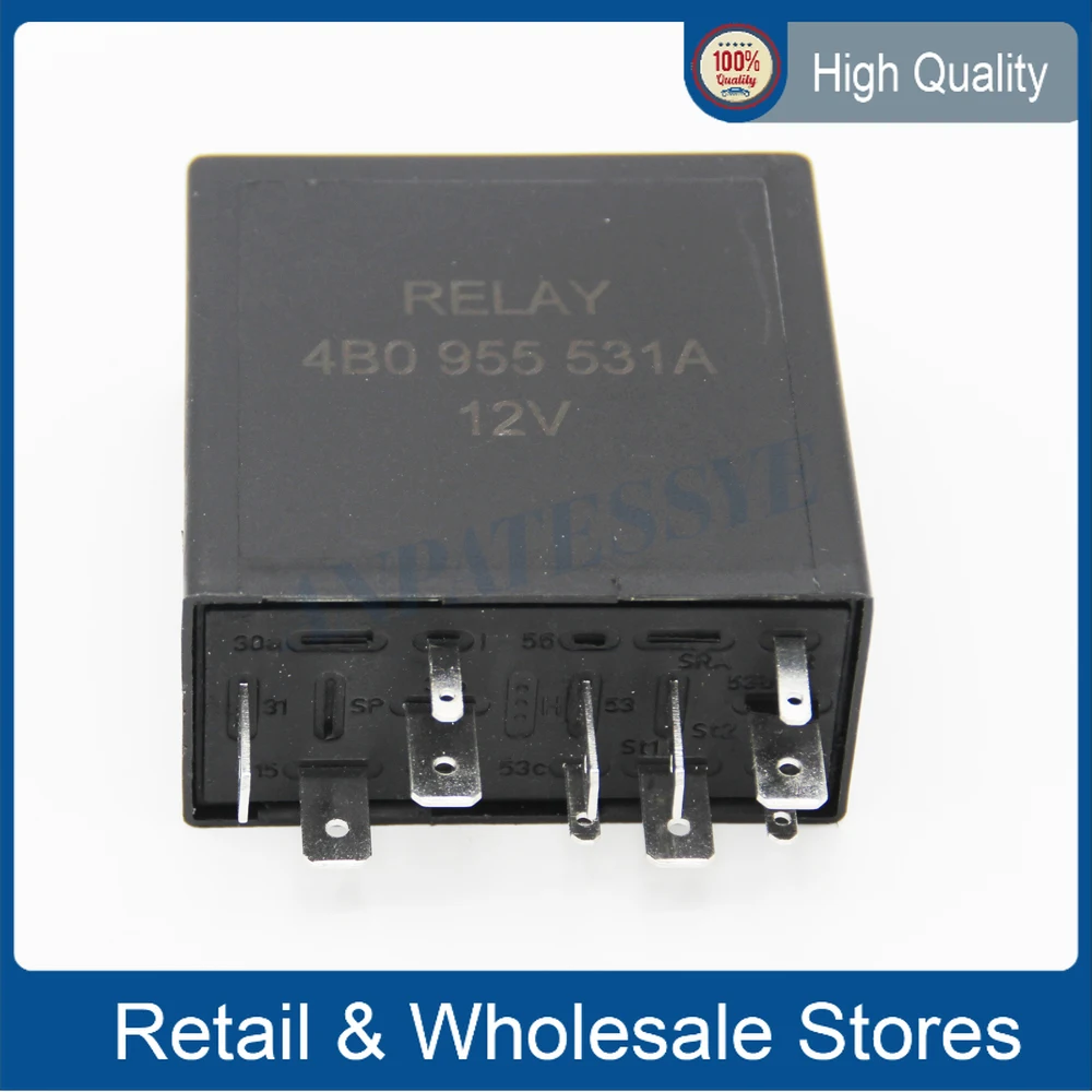 4B0955531A 377 Interval Delay Wiper Wash Relay 11 Pin For Golf 4 Jetta MK4 Beetle Passat B5 A4 A6 A8 TT Octavia 4B0 955 531 A