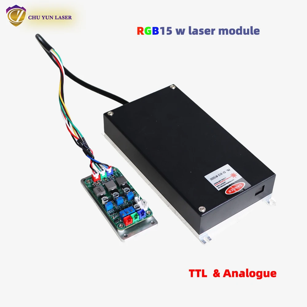 DC24V RGB15W Lasermodul Rot/Blau/Grün TTL oder analoge Laserlichtteile