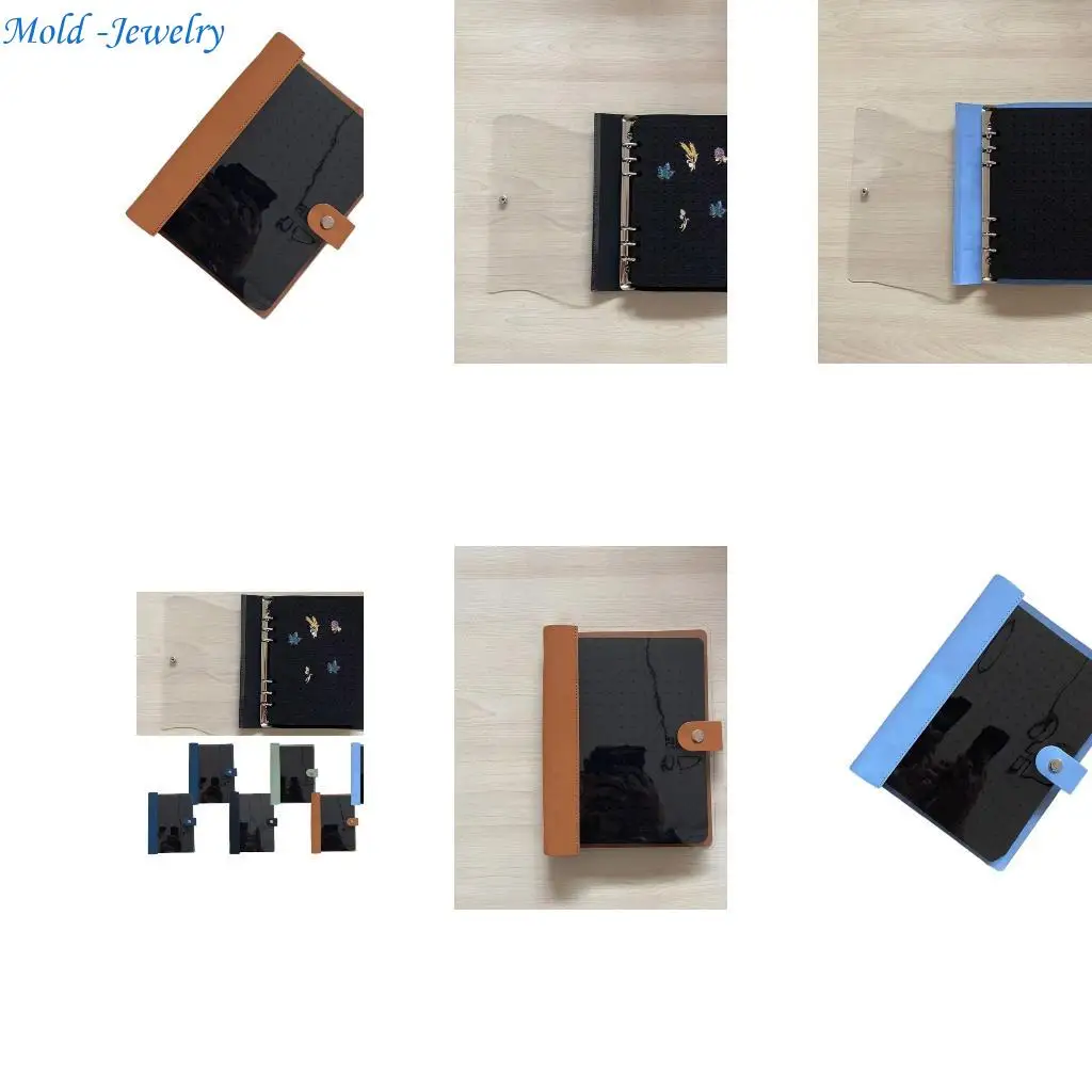 

69HB Stylish Pin Display Book 8 Pages Badge Storage Album Pin Display Holder Felt Texture Present for Collectors