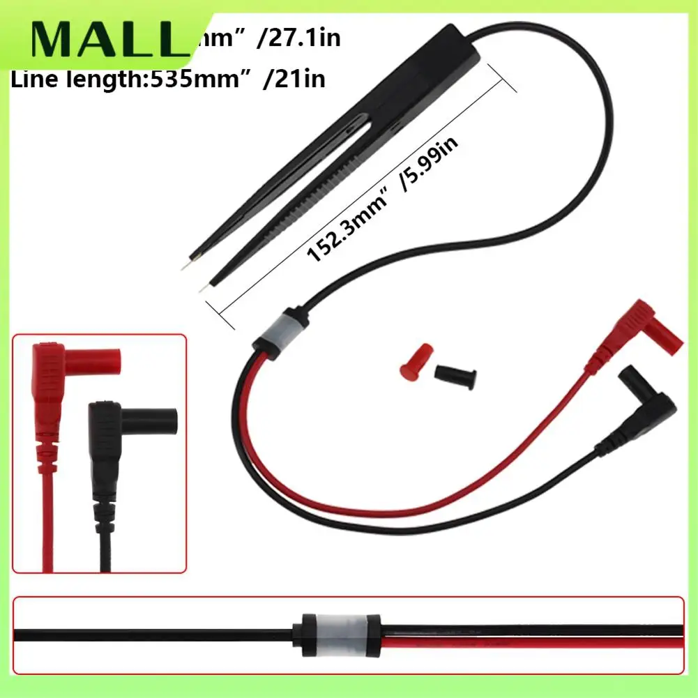 MALL SMD SMT チップテストクリップリードプローブデジタルマルチメータメーターピンセットコンデンサ LCR コンデンサテストペン