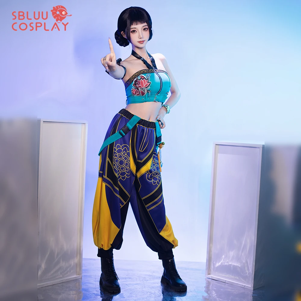 

SBluuCosplay Kpop Huntrix Zoey Cosplay Costume R Quality Embroidery Demon Hunters Zoey Cosplay Wig Halloween Outfit