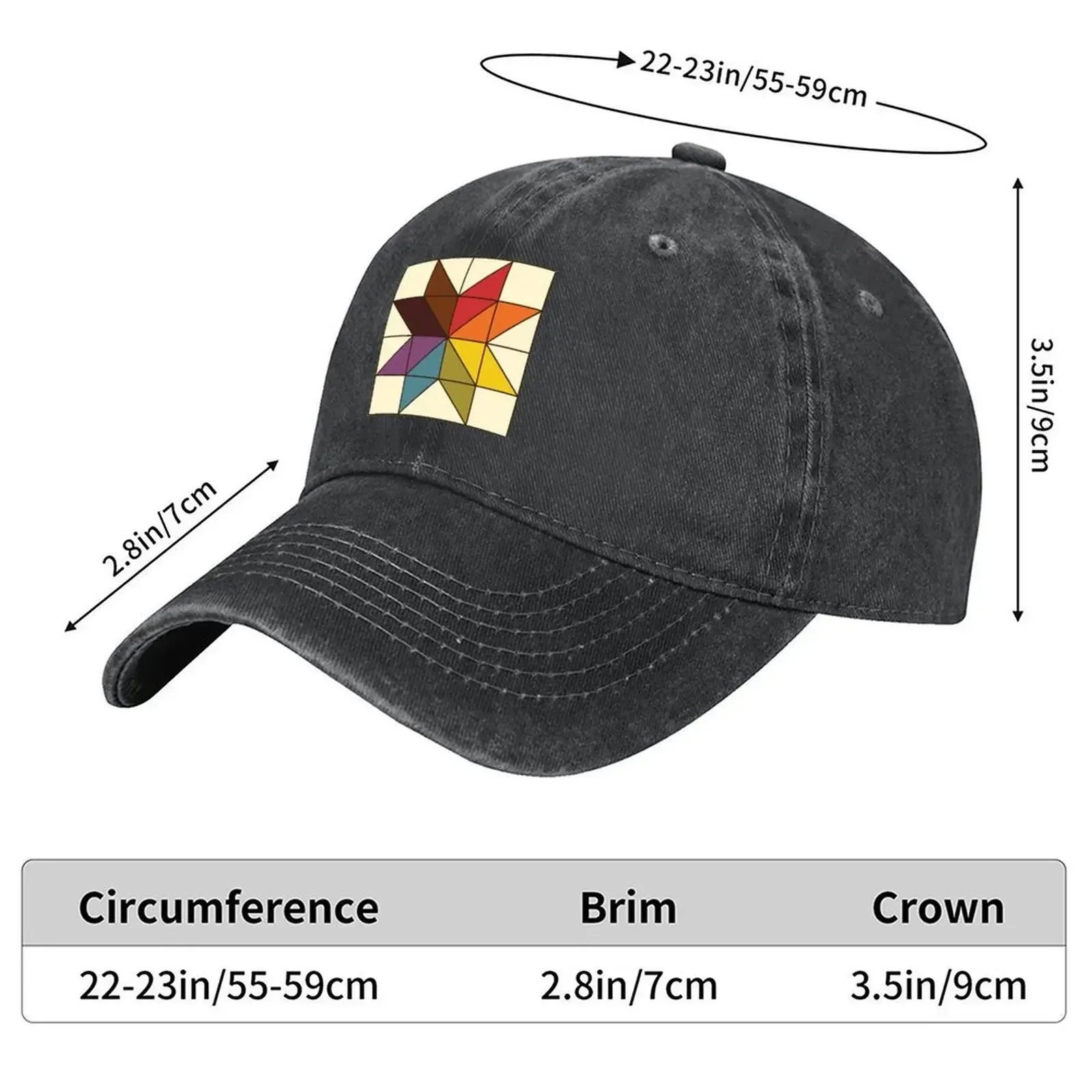New Rainbow Spectrum Subtle Pride Quilt Baseball Cap Beach Hat Hiking Hat Unique Hats Fishing Caps Man Male Women's