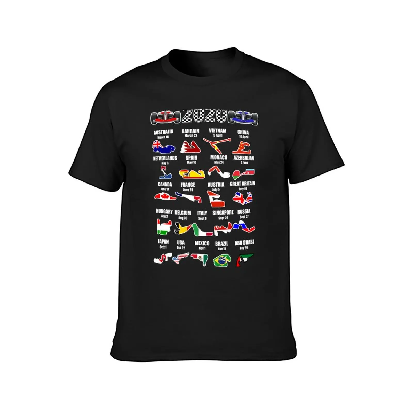 2020 F1 Motor Racing Calendar T-Shirt plain Blouse quick-drying sweat men t shirt