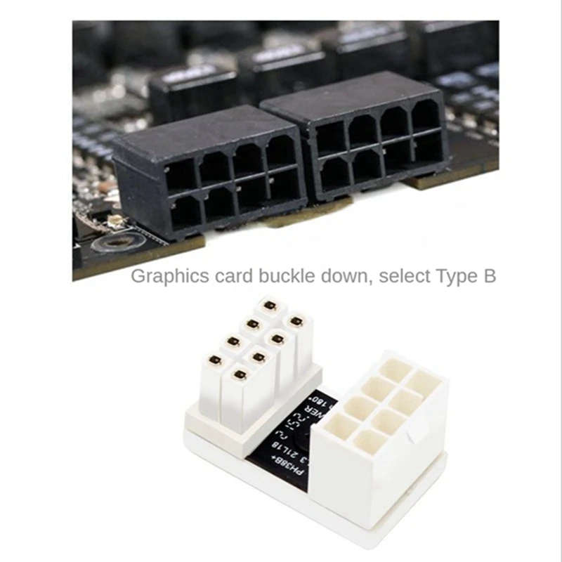 ATX 8Pin Female 180 Degree Angled To 8 Pin Male Power Adapter For Desktops Video Card GPU Power Steering Connector