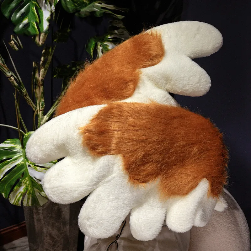 1 زوج أجنحة الطيور فروي أفخم الحيوان مخالب يمكن ارتداؤها تأثيري الدعائم Fursuit زي الوحش Kigurumi الحيوان زي اكسسوارات