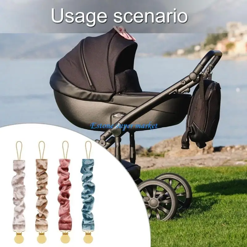 

090B Fall Proof Baby Pacifier Chain Infants Toddler Pacifier Holder Leash Teething Toy Clip Strap Essential Shower Gift