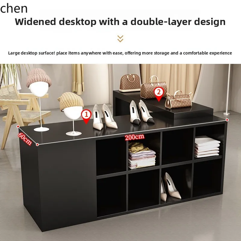 HT ورنيش متجر الملابس جزيرة الجدول جزيرة خزانة عرض خزانة تتدفق عداد منصة مشروبات مخزن أمين الصندوق