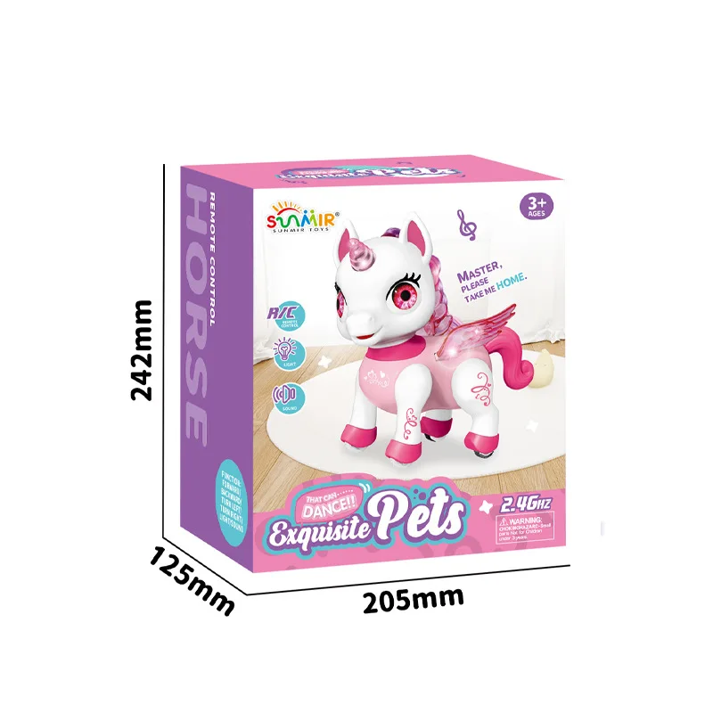 Unicórnio inteligente animal de controle remoto brinquedo animal dança recarregável simulação brinquedo controle remoto das crianças presente aniversário