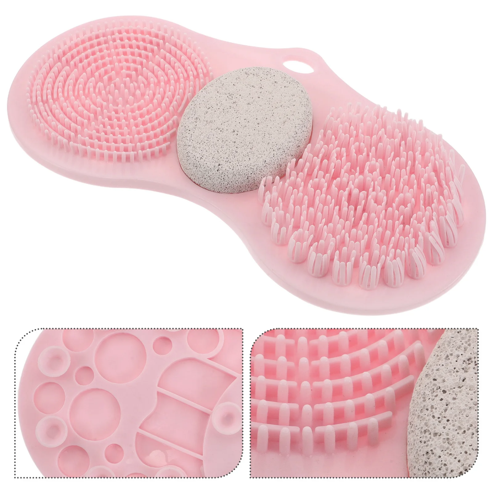 Douche Voet Scrubber Mat Antislip Zuignappen Puimsteen Voor Eelt Dode Huid Verwijderen Badkamer Bad Voeten Schoonmaken Tool