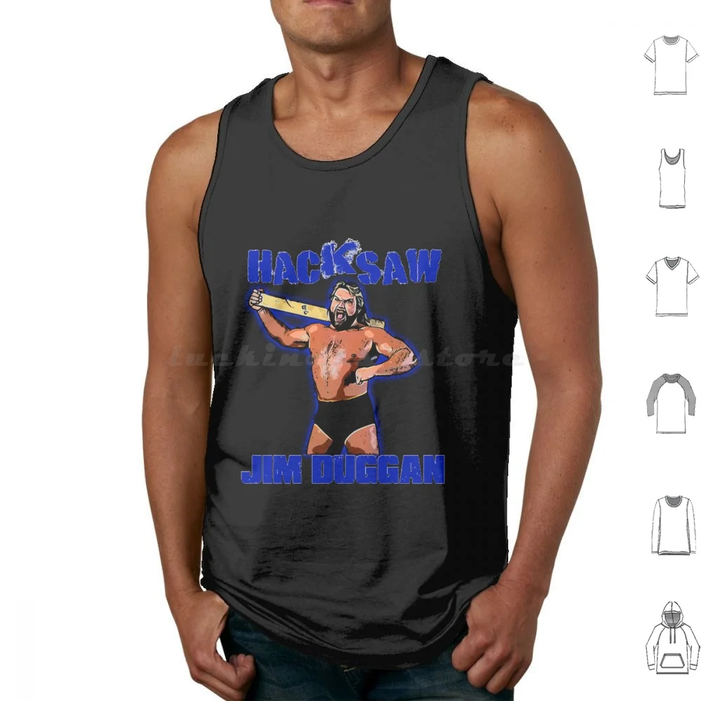 Hacksaw Jim Duggan Tank Tops Print Cotton Hacksaw Jim Duggan