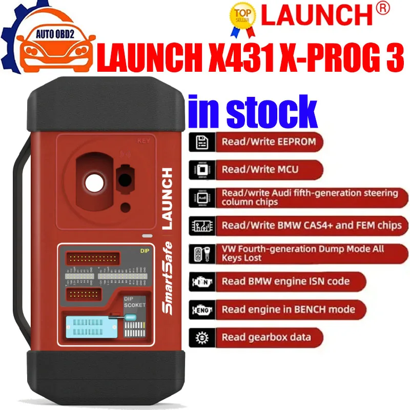 

LAUNCH X431 X-PROG 3 XPROG3 X-Prog3 Immobilizer Key Programme Gearbox Chip Reader for X431 V+ PRO3S+ Pro5 PAD V VII Supports MQB